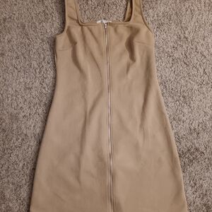 Planet Gold Tan Mini Dress